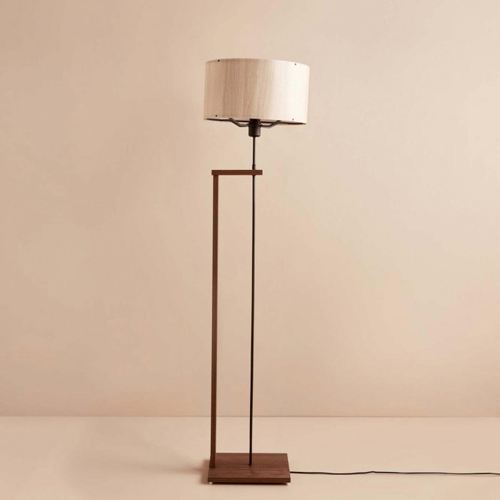 Opviq Lámpara de Pie de Madera AYD-3475 Beige y Marrón Opviq Lámpara de Pie de Madera AYD-3475 Beige y Marrón